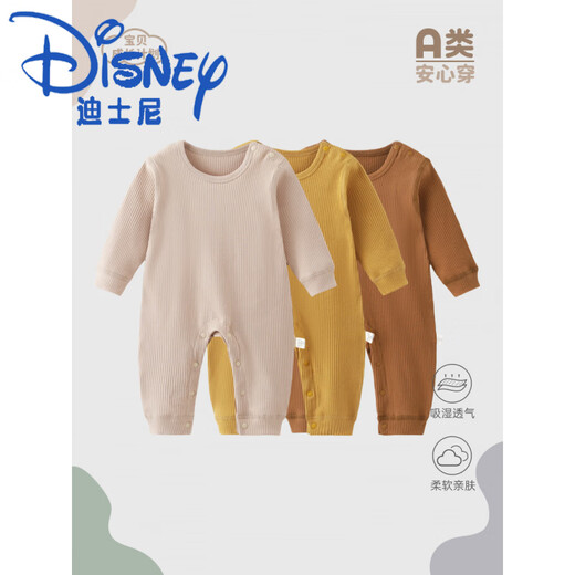 Disney Clawling Comse Solid Color Dolongeede OneSie Baby осень-новорожденная одежда A-типа детская одежда для детской детской детской одежды 7374 Джинджер 59 см