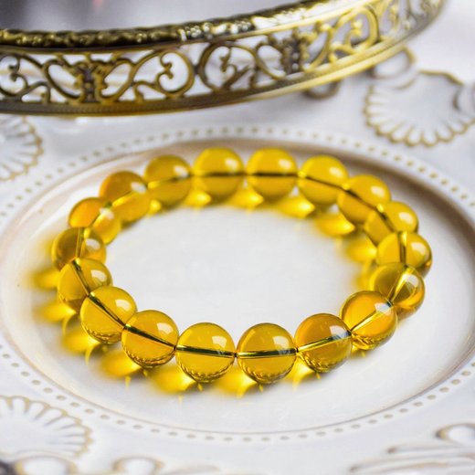 Nine Color Cloud Purified Water High Blue Mexican Blue Amber Bracelet Women's Men's Bracelet Single Circle Amber Jewelry Bracelet Purified Water Blue Amber 10mm