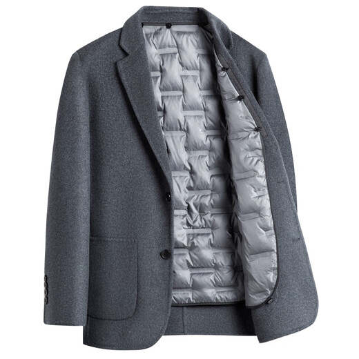 SEVEN 7 Seven brand double-sided woolen coat men's wool woolen coat cashmere suit autumn and winter men's down lining single suit 2366 gray (down lining) M 170/48