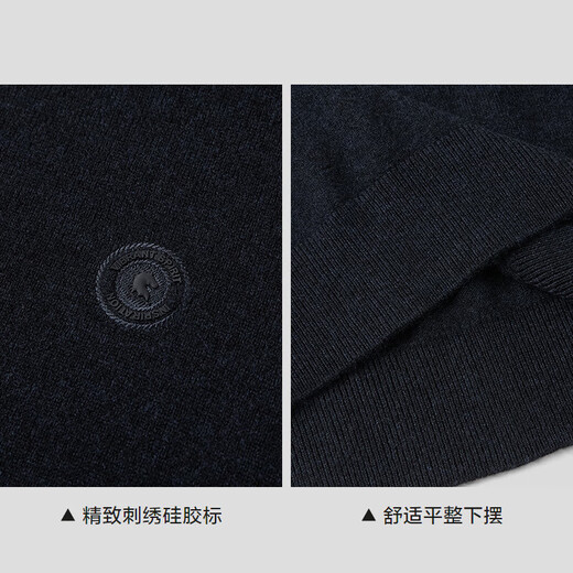 Heilan House (HLA) long-sleeved sweater for men 25 new pure wool half turtleneck soft sweater for men winter dark blue pattern G6 S 165/84A recommended 113~124Jin Jin equals 0.5 kg