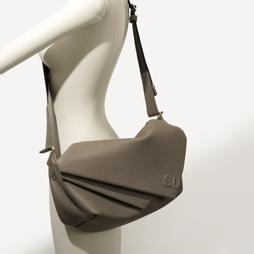 Amateur SUREN25 autumn and winter new crossbody bag pillow bag toast bad bag geometric bag p tin grey
