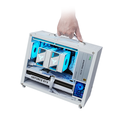 ASUS AMD Ryzen R5 9600X/RTX5070/RTX5060TI pure white high-end mini desktop assembly computer host e-sports live game rendering design DIY complete machine Configuration 2丨9600X丨16G+1TB丨Ultimate Edition
