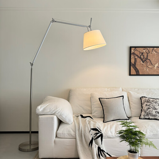 Designer Swing Arm Floor Lamp Medieval Bauhaus Living Room Sofa Ambient Light Study Bedroom Fishing Reading Light Full Spectrum Eye Protection_Warm Light