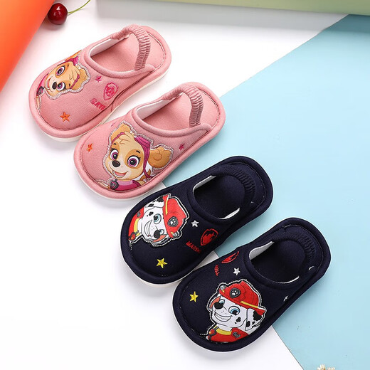 Paw Patrol Baby Slippers Autumn and Winter Children's Cotton Slippers Boys 1-3 Years Old 2 Non-Slip Soft Soled Infants and Toddlers Linen Hair Slippers 2038 Linen Paw Patrol Gray Archie 15.5 Inner Length 15.5 cm/180 Codes