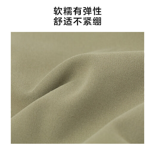 
Mr. Bu Bu Bu Bu stand collar half-tight grinding long-sleeved T-shirt 2025 autumn new color top men BT16861 wheat straw green L __175