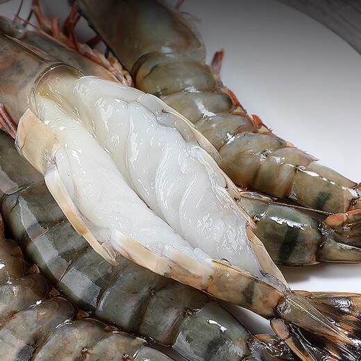 Fresh Jingcai 2025 Fujian Live Frozen Black Tiger Shrimp Net Weight 3Jin Jin is equal to 0.5kg 2030Specifications 30-45 pieces/box Extra Large