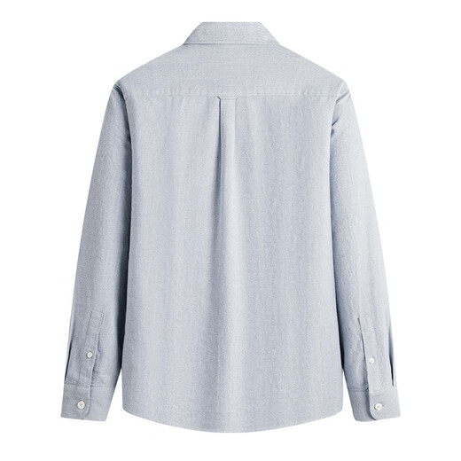 Navigare Italian small sailing oxford shirt men's spring and autumn pure cotton long-sleeved shirt casual commuting cardigan light gray XL /41
