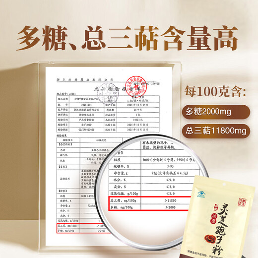 Hu Qingyutang Broken Ganoderma Spore Powder 72g Health Products Nutrients Supplements Enhance Immunity Gifts for Elders 1 Bag (48 Sachets)