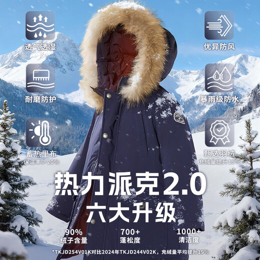 Teenie Weenie Kids Anti-tech Bear Children's Wear 25 Years Winter Boys 90 Fleece Parka Down Jacket Green 110 cm