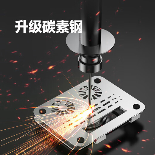 Vertikaler, erhöhter Notebook-Ständer, 360-Grad-Drehverstellung, Hebehalterung, 18-Zoll-Gaming-Laptop-Desktop, hängendes Kühlmodell, Streamer Silver, Kohlenstoffstahl, importiert aus Deutschland