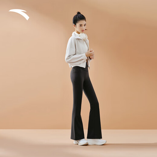 ANTA (ANTA) freedom pants丨High-waisted tummy-tightening butt-lifting trousers for women autumn and winter new slim-fitting Pilates yoga pants sports trousers basic black-2 M (female 165)