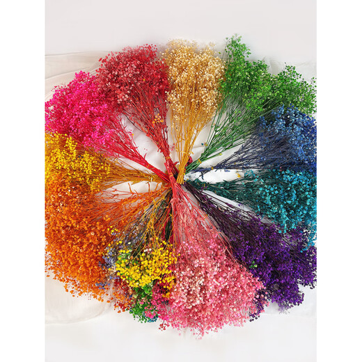 Jatu Dace Festival Dried Flowers Everlasting Gypsophila Real Flowers Home Wedding Decoration Flower Arrangement Window Soft Decoration Landscaping Dream Star Yunnan Straight Everlasting Gypsophila Light Pink About 120g