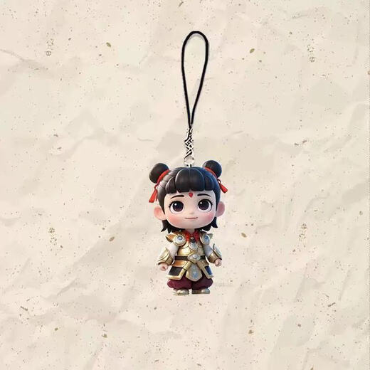 Новый Ao Bing Nezha Mobile Phone Lanyard Cartoon Cartoon Cartoon High-Value Mobile Phone Chain Nezha Ao Bing Schoolbag Flat Small Ornament Симпатичный ученик подвеска для бревна творческий маленький подарок с тремя частями