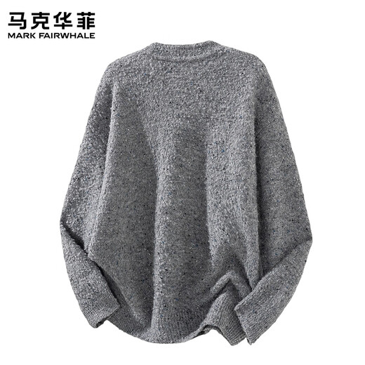 MARK FAIRWHALE Japanese Simple Sweater Men's 2025 Autumn New Loose Lazy Circle Yarn Henry Collar Knitted Cardigan Top Black Autumn New Product L Recommended 120-140 Jin Jin equals 0.5 kg