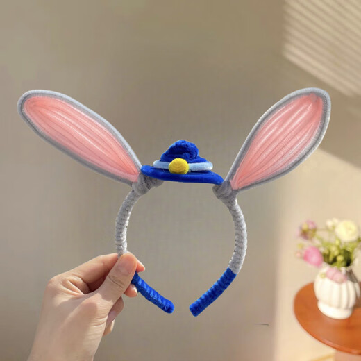 Timo Judy Rabbit Police Officer Twist Stick Headband Ears Nick Fox Hairband Hairpin Crazy Zootopia Amusement Park Photoshoot Judy Rabbit Ears A23-206