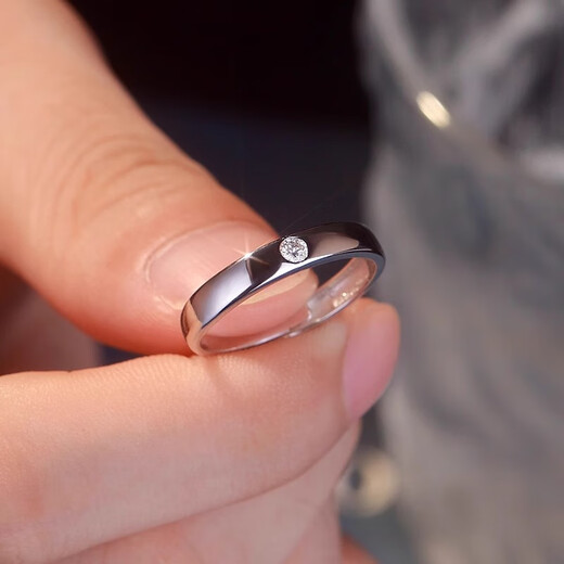 MZMZ platinum ring men's PT950 platinum diamond ring for wedding, Valentine's Day, birthday gift for boyfriend, husband, local warehouse next day delivery - light luxury love at first sight ring