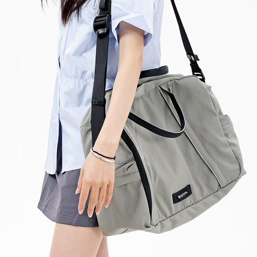 MYEDITION Crossbody Bag Reflective Briefcase Large Capacity Water-Repellent Student Computer Travel Commuter Tote Bag Black