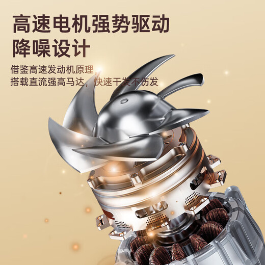 Xiaomi's same hair dryer, quick-drying, home silent negative ion hair care, high power, high wind, portable high speed hair dryer for student dormitories, elegant gray - moisturizing negative ion 120,000 rpm color box model