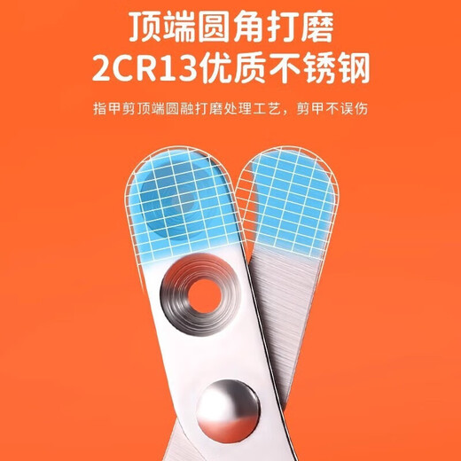 Special nail scissors for cats, anti-scratch, pet cleaning, nail clippers, dog supplies, general maintenance supplies, double-hole small blind scissors - orange and white (common for adult and young cats), free pet supplies