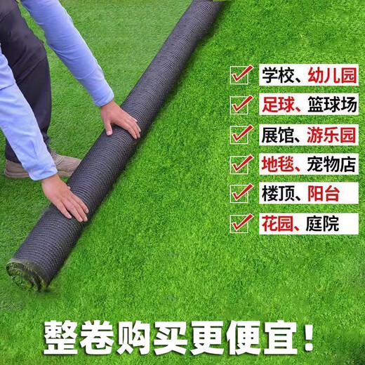 Lezijun simulated grass artificial turf mat carpet plastic decorative turf outdoor engineering enclosure indoor 2 spring black label 1*1