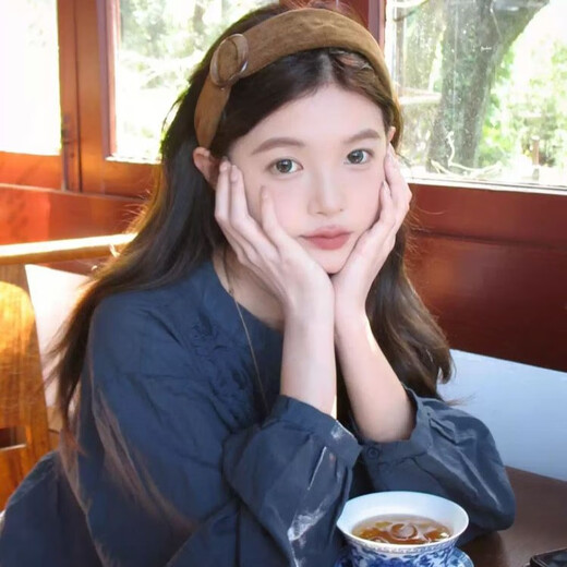 Idel Korean style simple ring wide-brimmed hair hoop women's Maillard temperament high-end pressure hair headband going out to wash face hairpin