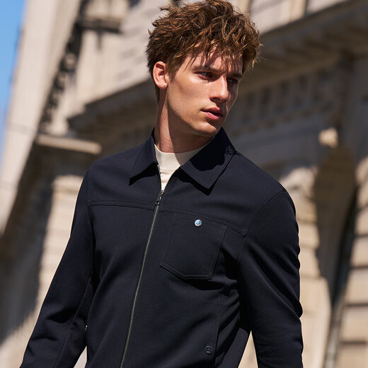 Mr. Cloth Classic Lapel Denim Jacket Jacket 2025 Autumn and Winter New Fashionable All-Match Top Men's Clothing PT16787 Piano Black 2XL (185)