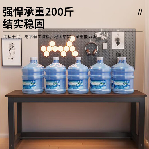 New appearance computer desk, gaming desk, solid wood desk, home desktop desk, study desk, writing desk, long table, 22MM extra thick panel, 140*60cm walnut color