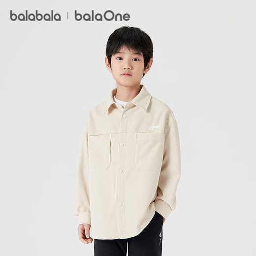 Bala Balaone Boys' Shirt Children's Long Sleeve 2025 Autumn Corduroy Loose Top 208325102102