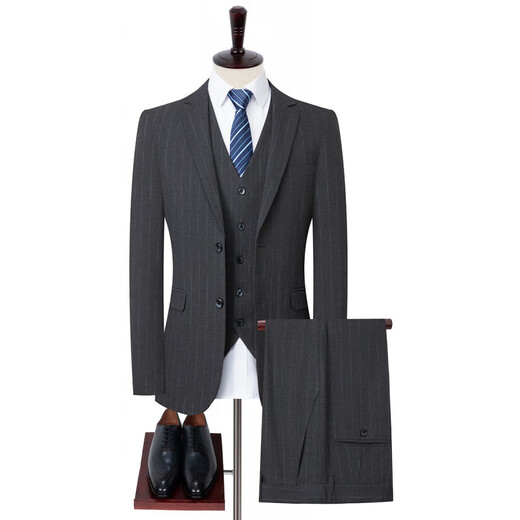 GOLDLION G+ goldlion suit suit Korean version business casual slim wedding dress groomsman fashion casual suit men's suit flagship official dark gray M 170/88A