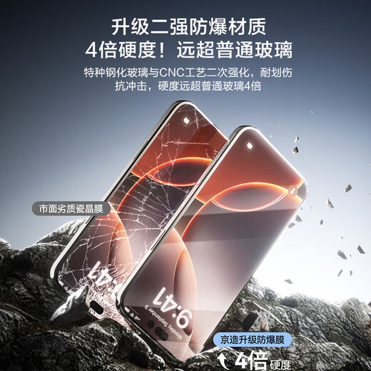 Made in Tokyo, dust-free warehouse, 2-piece set, iPhone 17 Pro Max high-definition tempered film, Apple 17 Pro Max mobile phone film, dust-proof, anti-fall, anti-fingerprint, ultra-thin full coverage second film