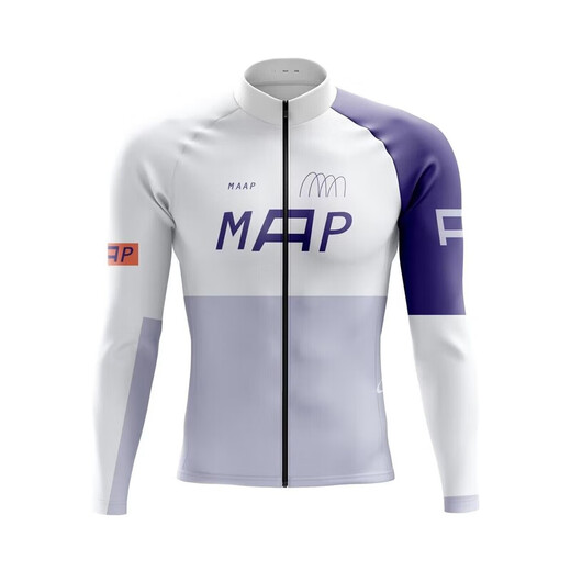 MAAP autumn cycling clothing men's long-sleeved tops cycling sportswear road bike outdoor breathable quick-drying shirt MAAP orange gray S