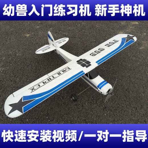 Wing Flying Cub modelo de avión avión de entrenamiento monoplano de ala fija de ala alta de nivel básico Cessna Cessna EPO modelo RTF azul de ala fija (sin control)