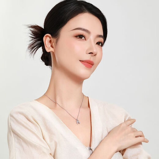 Mengjinyuan Platinum Pixiu Vajra Necklace pt950 Platinum Chain Set for Men and Women Same Style Birthday Gift 7.1g Chain Length Approximately 41.5+3cm