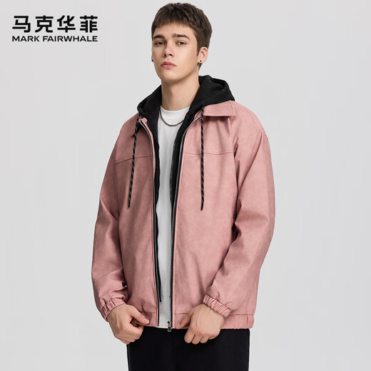 Mark Huafei's personalized design solid color men's leather jacket, versatile, casual, comfortable, wear-resistant, wrinkle-resistant, spring and autumn new fashion men's jacket