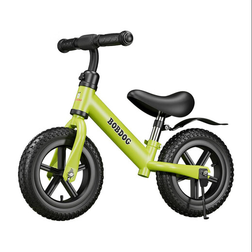 La nouvelle voiture d'équilibre pour enfants de Babu Dou sans pédales, vélo coulissant, voiture jouet pour bébé de 1-3-62 ans 12 pouces - roue en mousse vert fluo/paquet cadeau