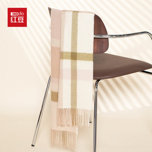 Hodo 100% pure wool scarf women's plaid scarf extended winter warmth and cold protection gift box for girls' birthday gifts