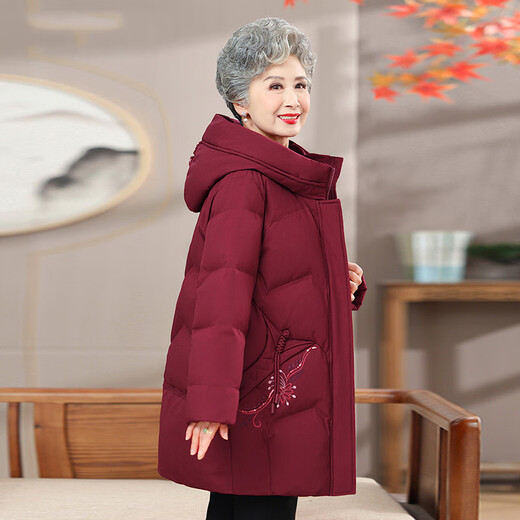 Yaya (YAYA) grandma's winter thickened down jacket 60 and 70 years old middle-aged and elderly women's winter mother's cold-proof and warm jacket