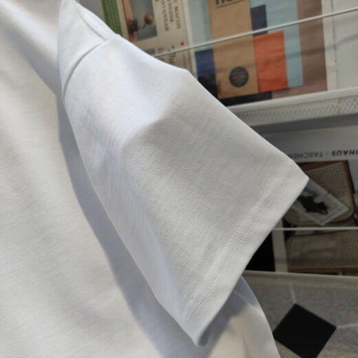 T-shirt à manches courtes en coton pur pour la chaîne de croix rouge masculine imprimée tendance street street décontractée zyfs blanc A-6197 [100% coton] l [120-130]