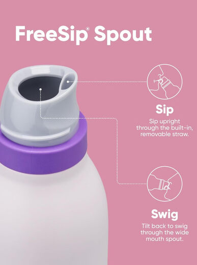 Owala FreeSip Twist Stainless Steel Insulated Sports Bottle Large Capacity Straw Cup About 710ml