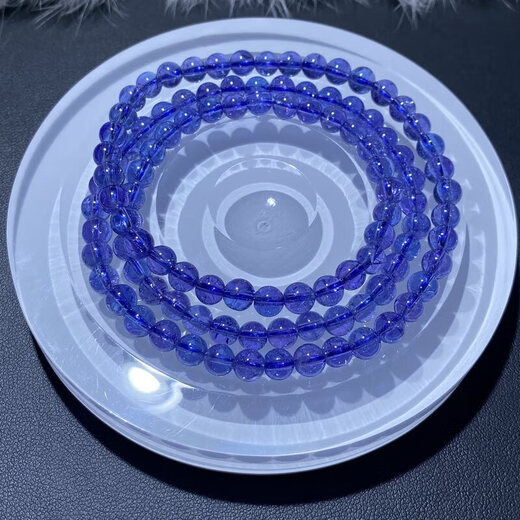 Keshan sense natural tanzanite bracelet sapphire multi-circle three-circle bracelet fashion trend bead chain bead string