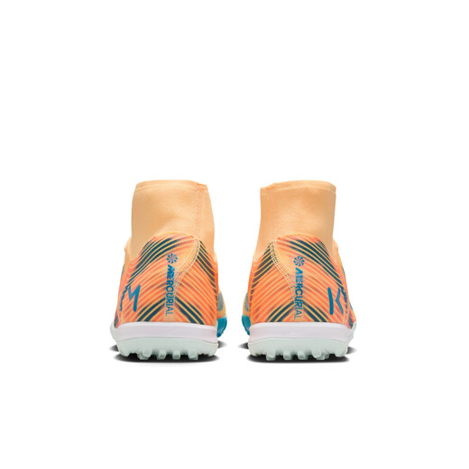 Nike Mercurial Series Mbappe High Top TF Football Shoes Spring Frisbee NIKE SUPERFLY 10 FQ8333 801 Light Melon Orange/Peacock Blue/Igloo Blue 38.5