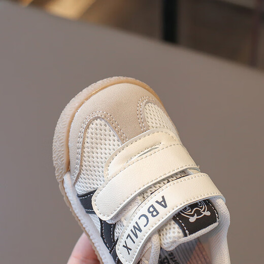 Terranis Yangma recommends boys' shoes mesh breathable toddler shoes 2025 new spring and autumn children's shoes beige double mesh 16_inner length 11.5cm