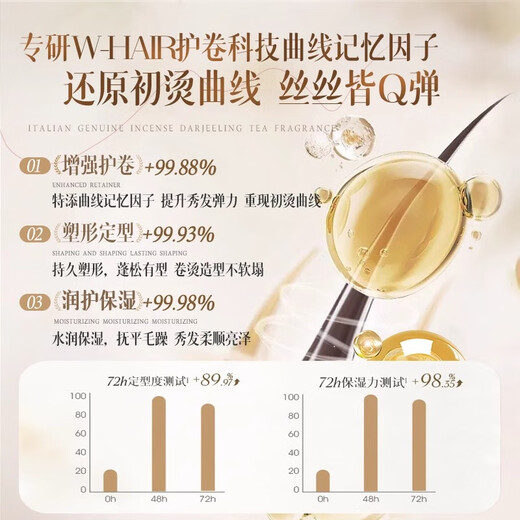 Oceanism SOCUS elastin curly hair moisturizing protector anti-frizz fluffy styling perm care special care tool no need to wash, nourishing hair care white tea amino acid elastin 350g*2 bottles