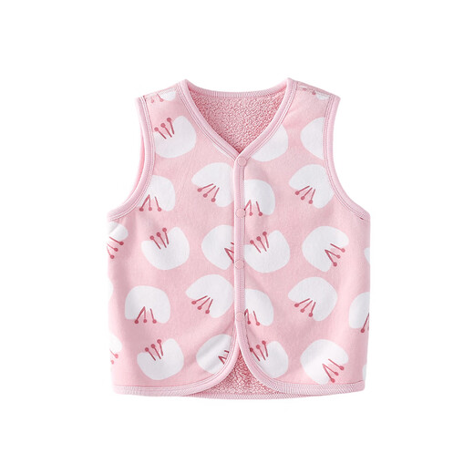Cotton Hall Reversible Boys' Vest Thickened Plush Jacket 2025 Autumn New Girls' Velvet Vest xt2 Foundation Bunny 130