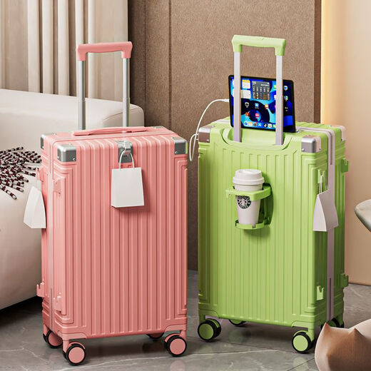 Xiaomi Xiaoai ecological chain same style suitcase new trolley case password box universal wheel student large capacity strong B618 black + with cup holder + USB interface 26 inches 26 inches student accommodation, back to school