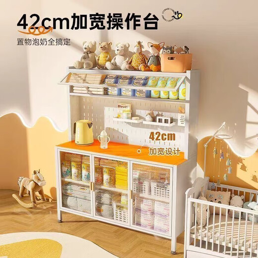 Yingyan baby feeding table storage cabinet baby products storage rack multi-functional floor-standing multi-layer large capacity storage cabinet five layers white fully equipped length 60cm-formaldehyde-free