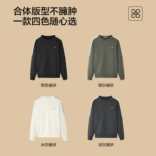 HLA Hailan House sweatshirt men's 25 mountains are not high text embroidery round neck long sleeve men's autumn