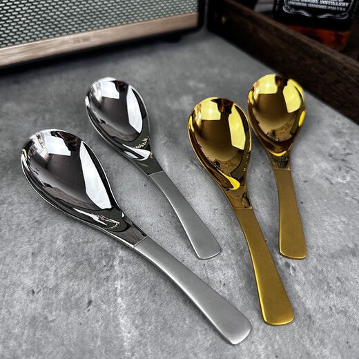 Aosida high-value 30 stainless steel spoon ins eating spoon adult student drinking spoon household spoon deepened long handle round spoon sus04 stainless steel silver length 15cm single pack original price