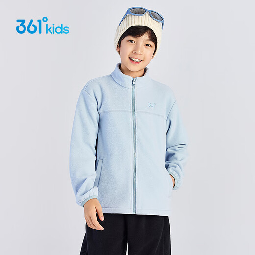 361 Children's sweatshirt jacket 25 autumn and winter for boys and girls 3-14 years old warm polar fleece sweatshirt jacket blue 160