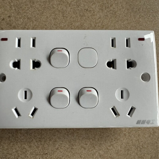 Electrician multifunctional switch socket wall open wire with open box household wall old-fashioned socket panel 10A one 6 plug single panel